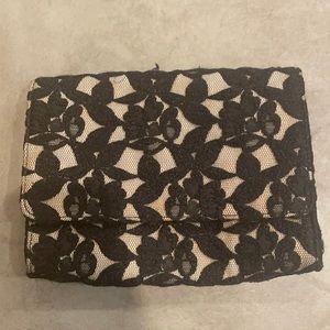 Elegant VINTAGE NEIMAN MARCUS Black Lace Clutch